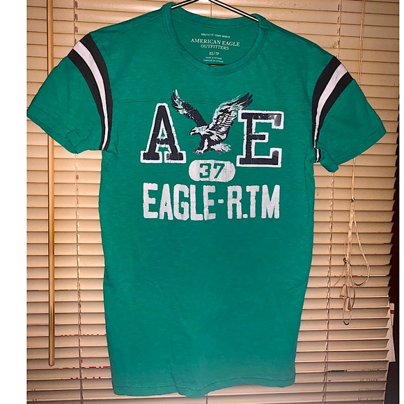 American Eagle Outfitters Tops - Green American eagle outfitters T-shirt graphic Athletic Fit Eagle-R.TM